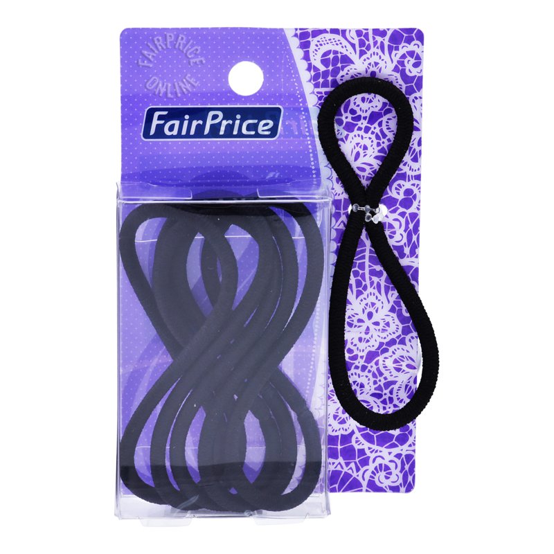 FairPrice Elastic Band - Black 6 per pack