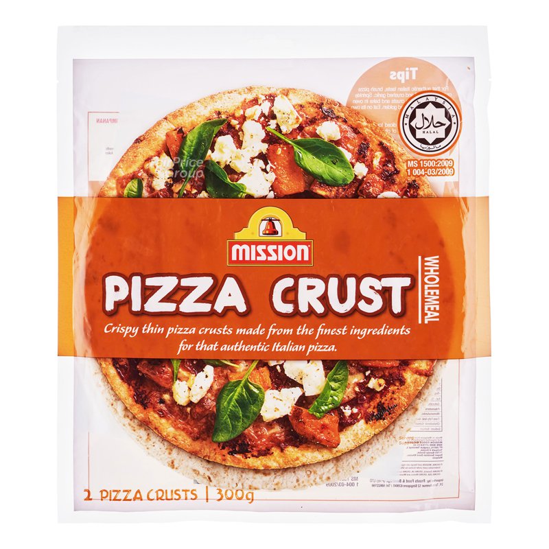 Mission Pizza Crust - Wholemeal 300g (2 per pack)