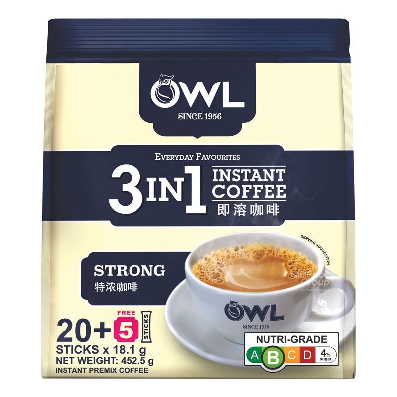 Owl 3 in 1 Instant Coffee - Strong