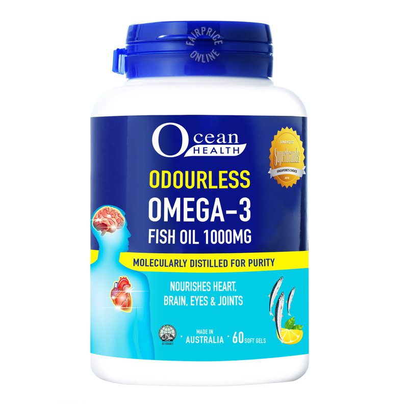 Ocean Health Odourless Omega 3 Fish Oil Soft Gel 60 per pack