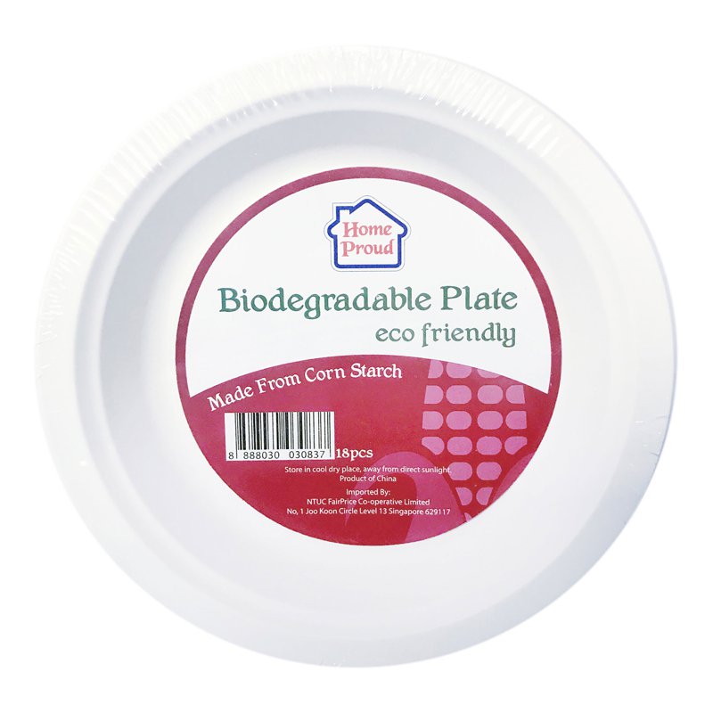 HomeProud Biodegradable Plates (15cm) 18 per pack
