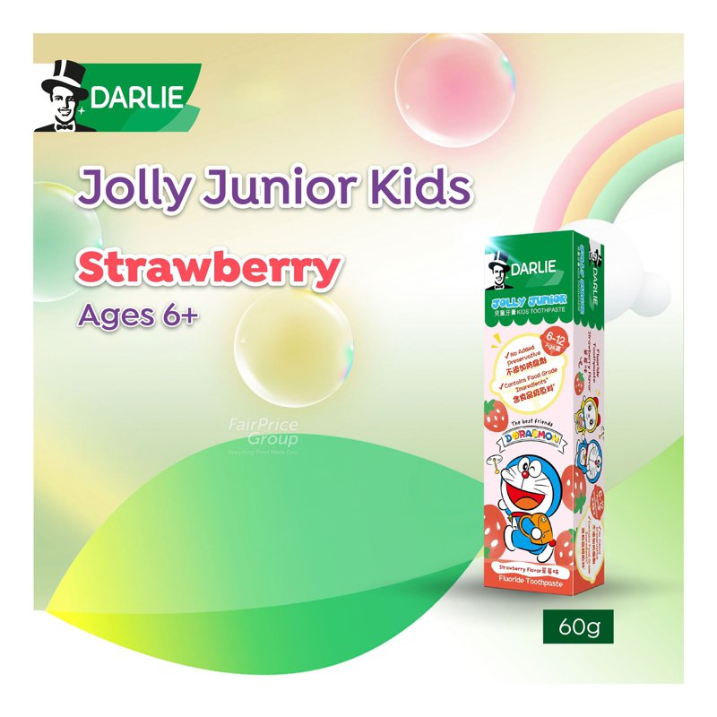 Darlie Jolly Junior Kids Toothpaste - Strawberry (Ages 6-12)