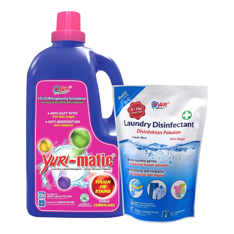 Yuri-matic Laundry Liquid Detergent with Refill - Floral 2.8kg + 630g