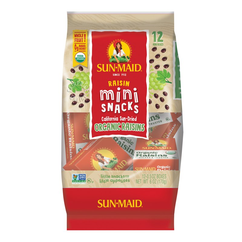 Sun-Maid Organic Raisins - Mini-Snacks (12 per pack)