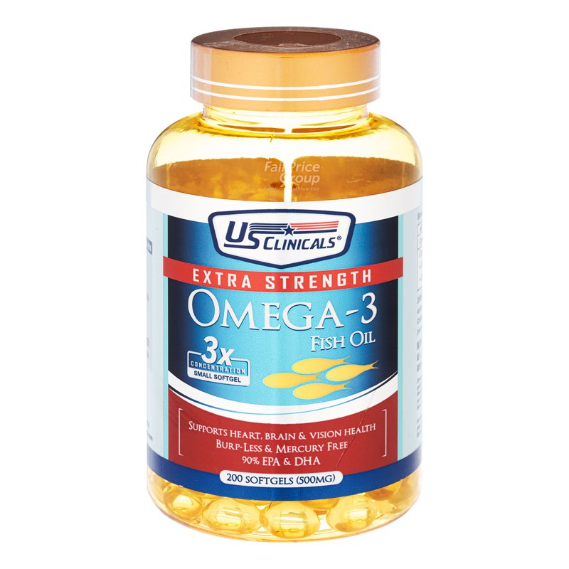 US Clinicals Extra Strength Omega-3 Fish Oil 200 per pack