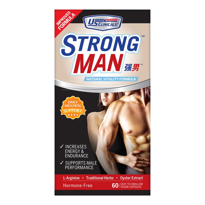 US Clinical Veggie Capsules - Strong Man 60 per pack