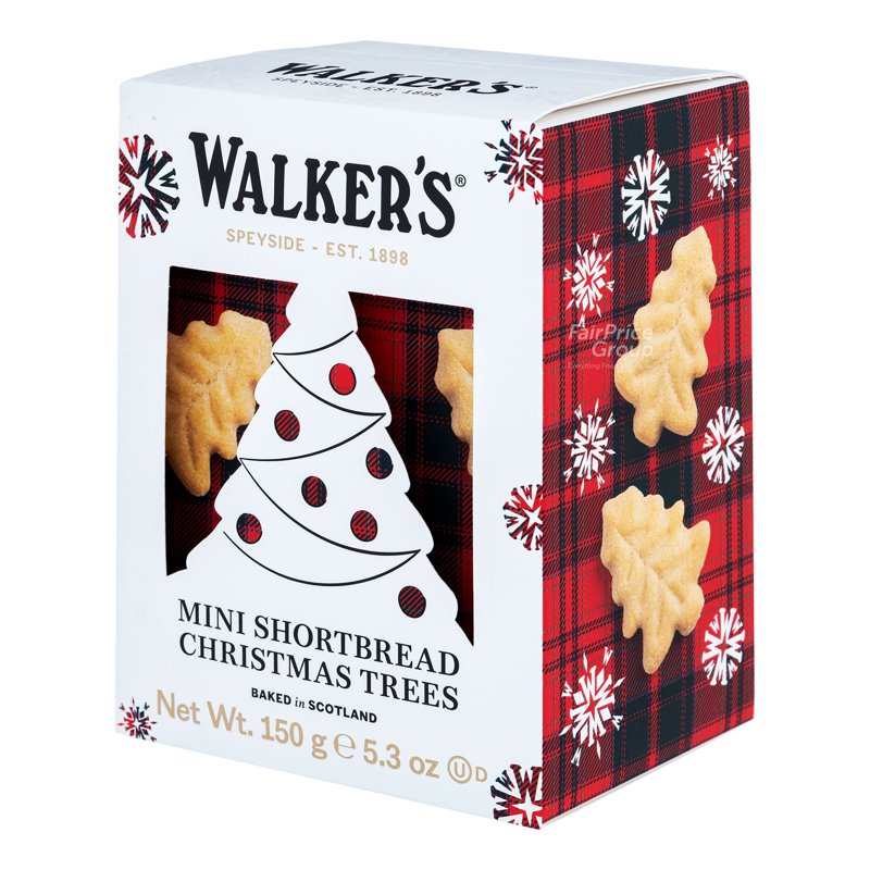 WALKERS Mini Shortbread Cookies - 3D Cartoon (Christmas Tree)