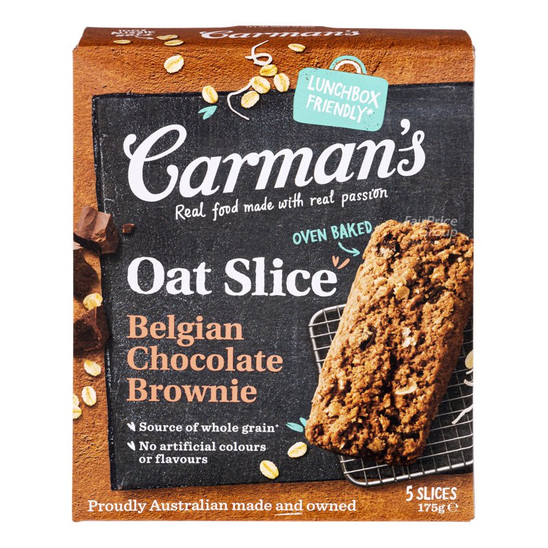 Carman'S Baked Oat Slices - Belgian Chocolate Brownie