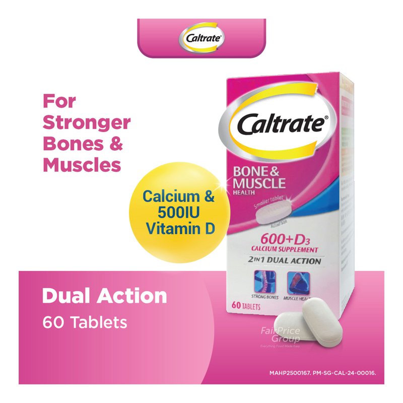 Caltrate 600MG+D3 Bone & Muscle Health Calcium Supplement 60 per pack