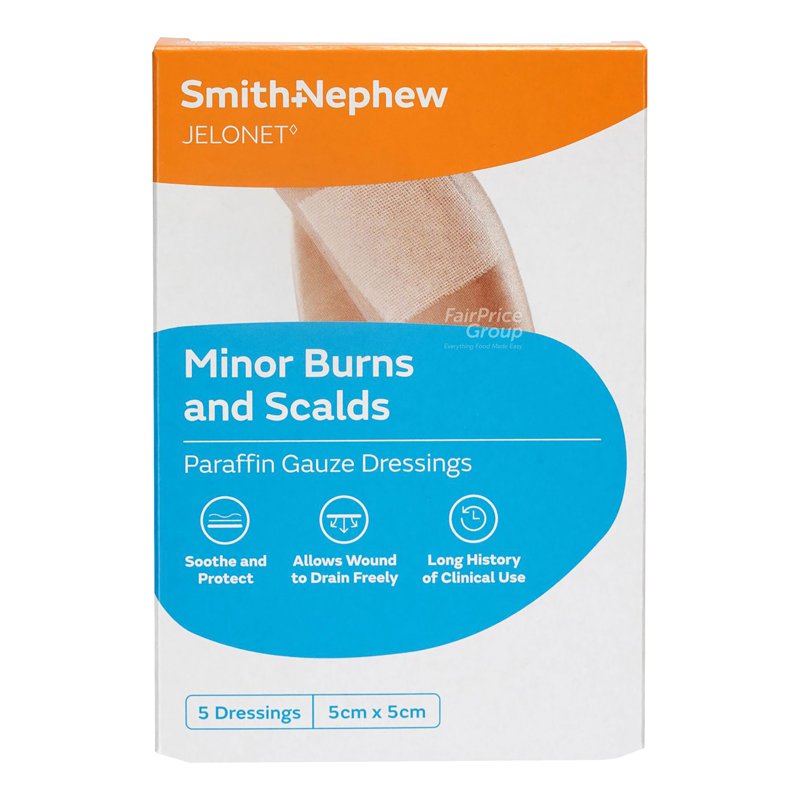 Smith & Nephew Jelonet Paraffin Gauze Dressing 5 per pack