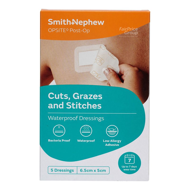 Smith & Nephew Opsite Post-Op Clear Film Dressing 5 per pack