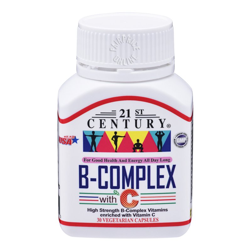 21 Century B-Complex with C Vitamin Capsules 30 per pack