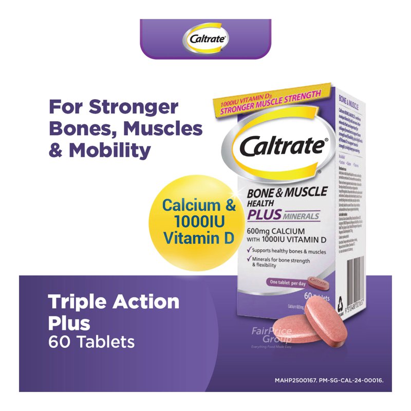 Caltrate Bone & Muscle Health Plus Minerals Supplement 60 per pack