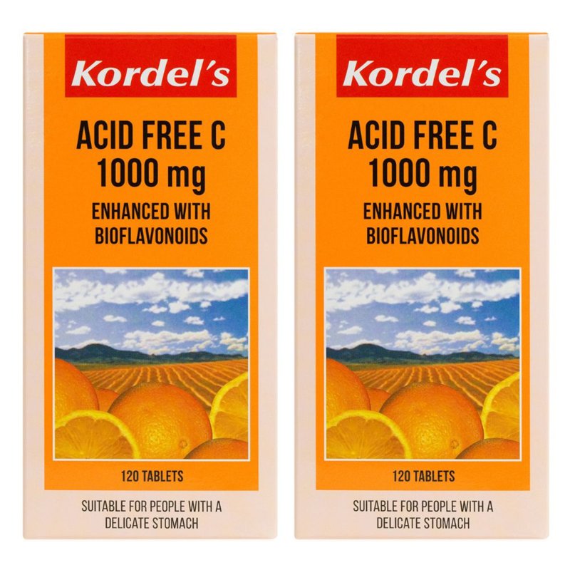 Kordel's Acid Free C 1000mg Tablets 2 x 120 per pack