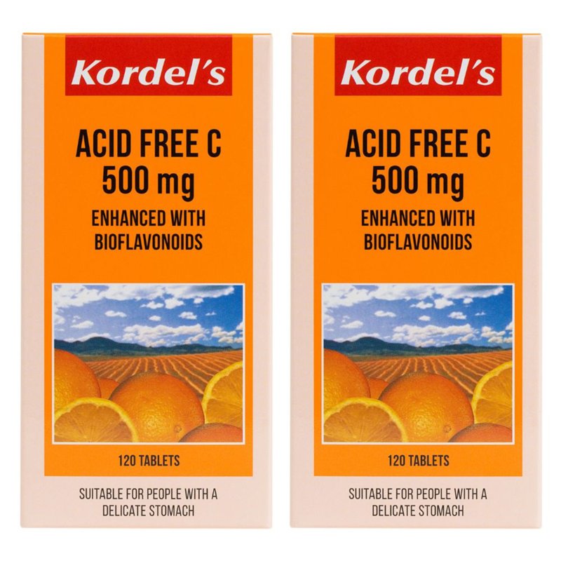 Kordel's Acid Free C 500mg Tablets 2 x 120 per pack
