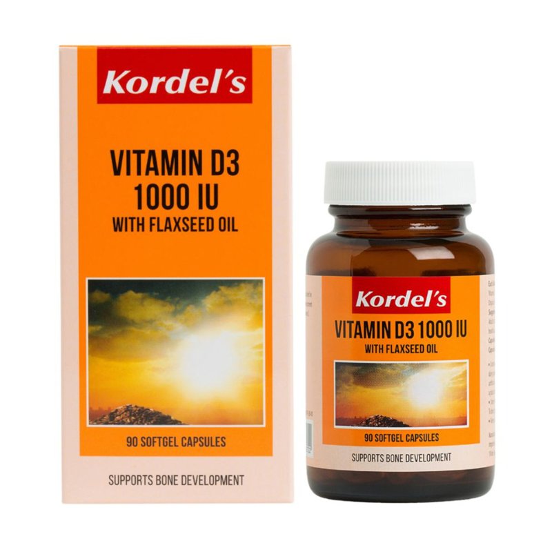 Kordel's Vitamin D3 1000IU with Flaxseed 90 per pack