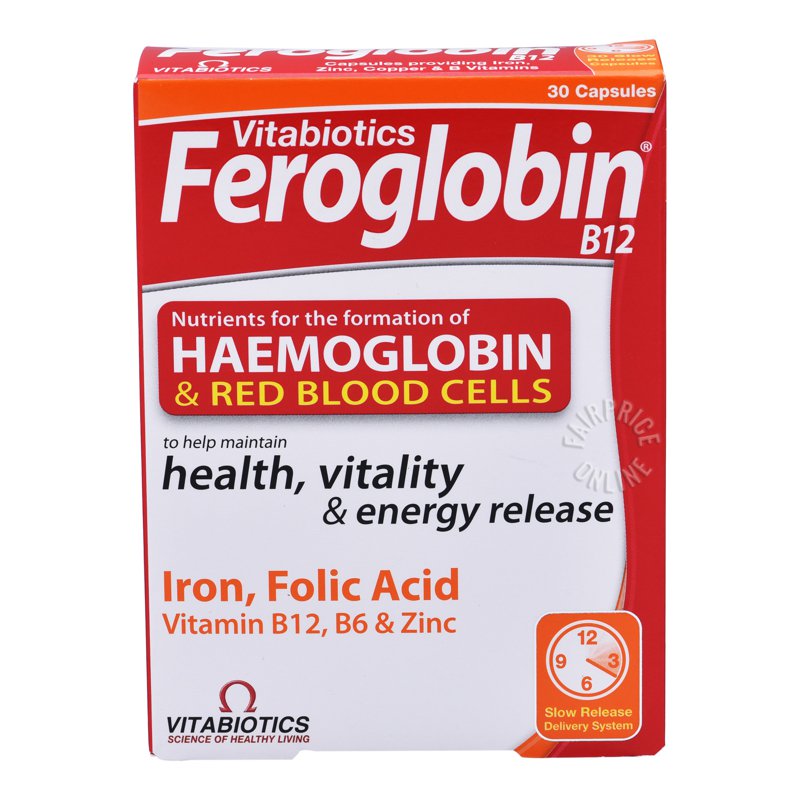 Vitabiotic Feroglobin B12 Gentle Iron Capsules 30 per pack