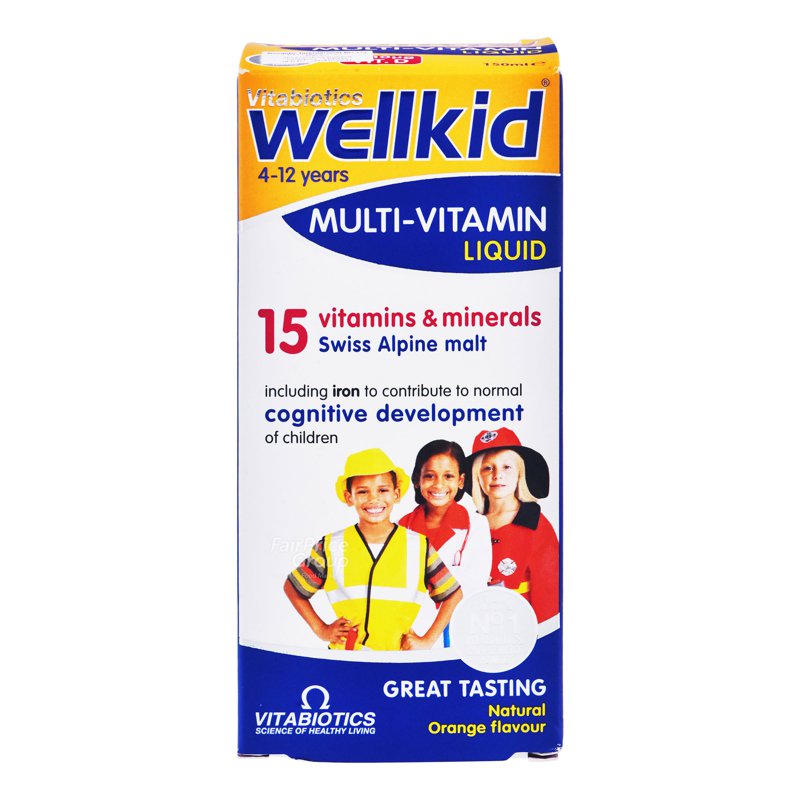 Vitabiotic Well Kid Multi-Vitamin Liquid 4-12 Years - Orange