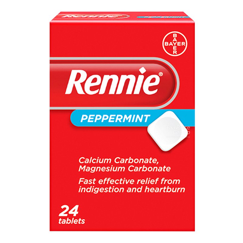 Rennie Peppermint Tablets 24 per pack