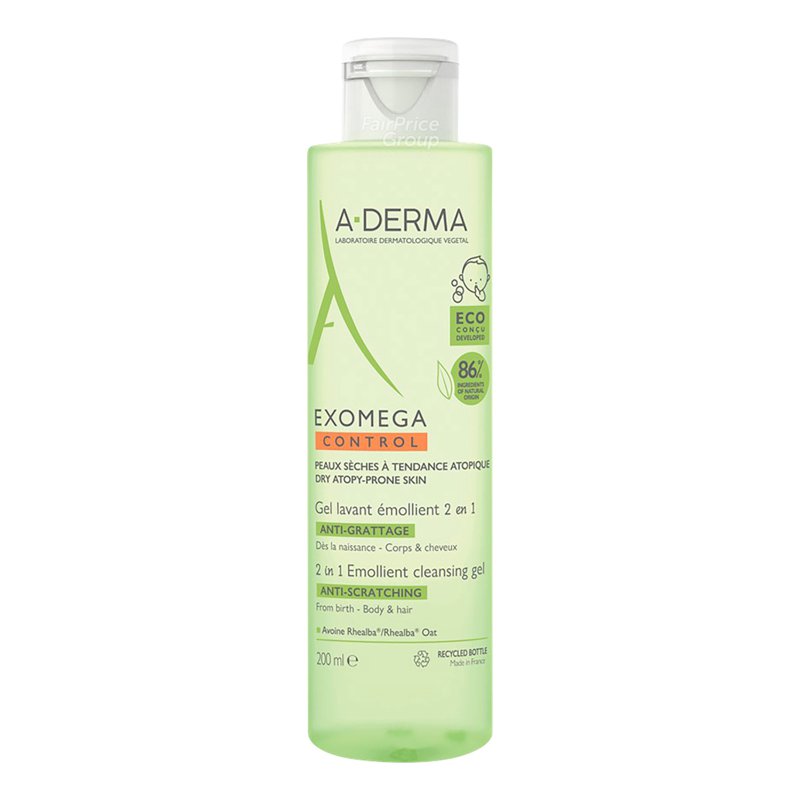 A-Derma 2-in-1 Exomega Emollient Cleansing Gel