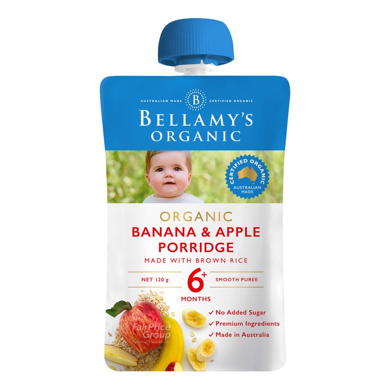 Bellamy'S Organic Ready to Eat Baby Food - Banana Apple Porridge