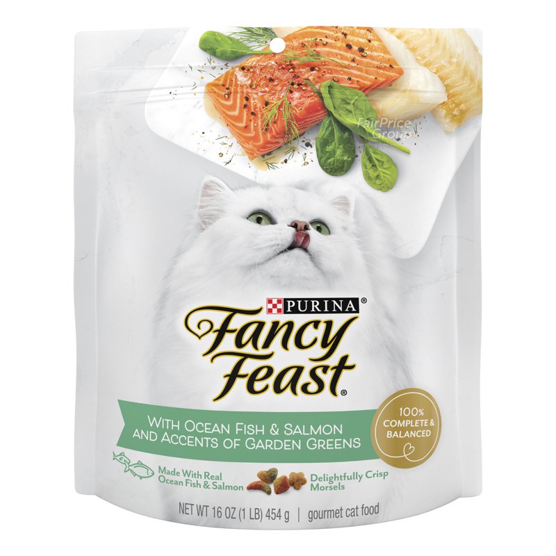 Fancy Feast Dry Cat Food - Ocean Fish- Salmon & Garden Greens