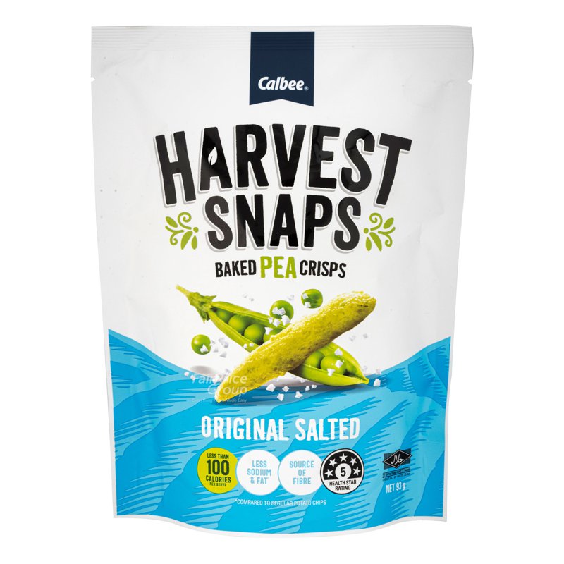 Calbee Harvest Snaps Baked Pea Crisps - Original Salted