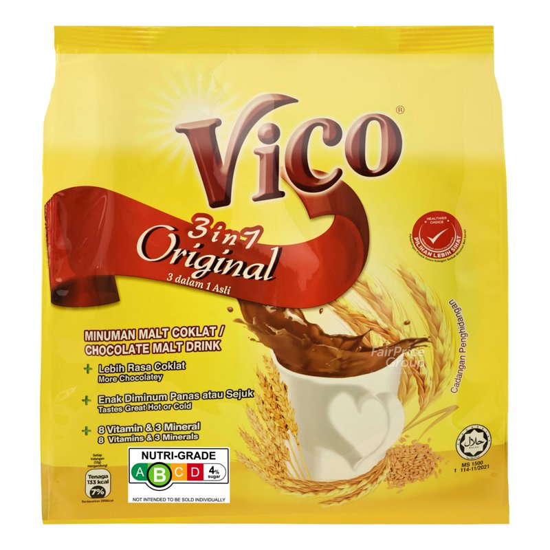 Vico 3 in 1 Instant Chocolate Malt Drink - Original