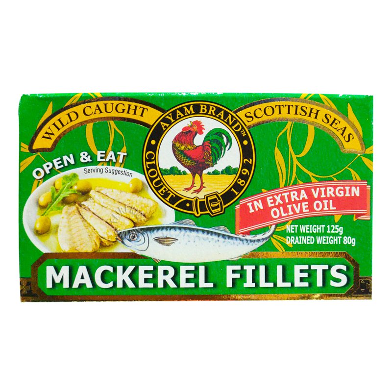 Ayam Brand Mackerel Fillets in Extra Virgin Olive Oil