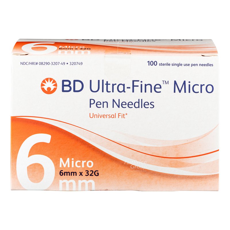 BD Ultra-fine Micro Pen Needles - 6mm 100 per pack
