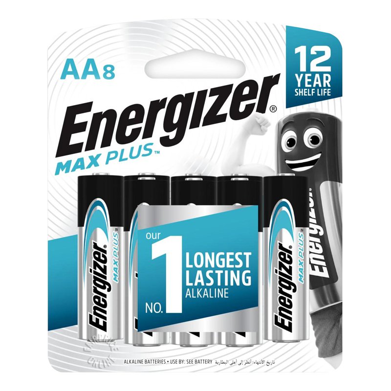 Energizer Alkaline Battery - Max Plus (AA) 8 per pack