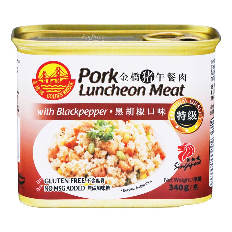 Golden Bridge Pork Luncheon Meat - Black Pepper 340g