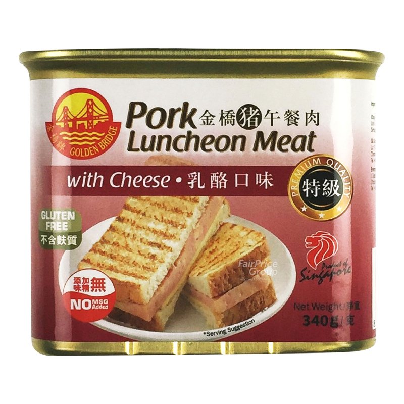 Golden Bridge Pork Luncheon Meat - Cheese 340g