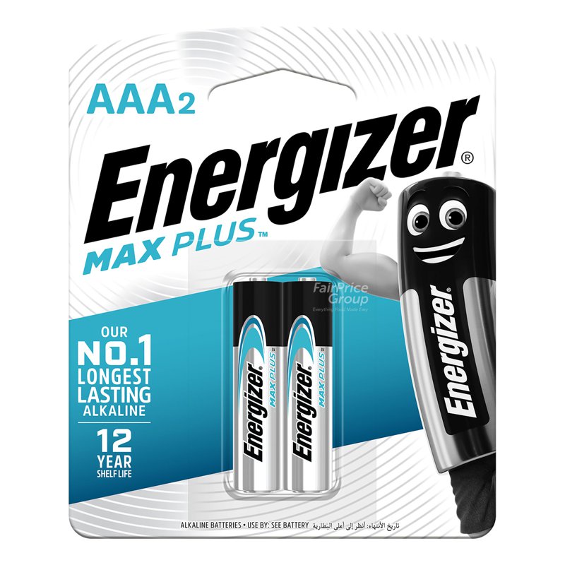 Energizer Alkaline Battery - Max Plus (AAA) 2 per pack