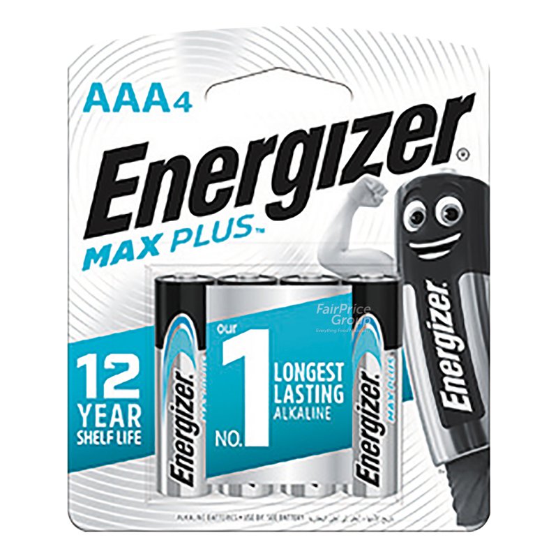 Energizer Alkaline Battery - Max Plus (AAA) 4 per pack