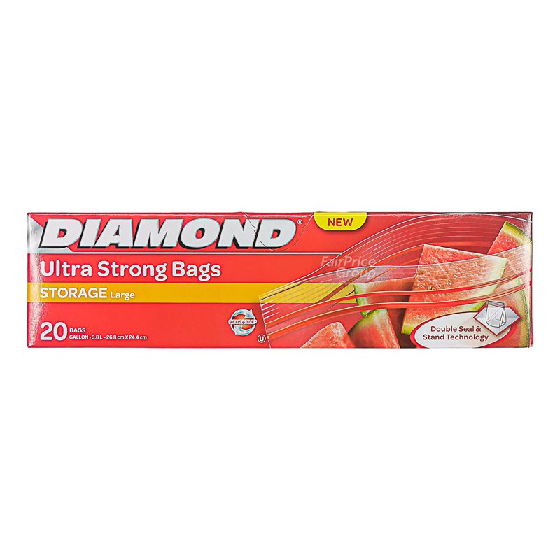 Diamond Storage Zipper Bags - Large 20 per pack
