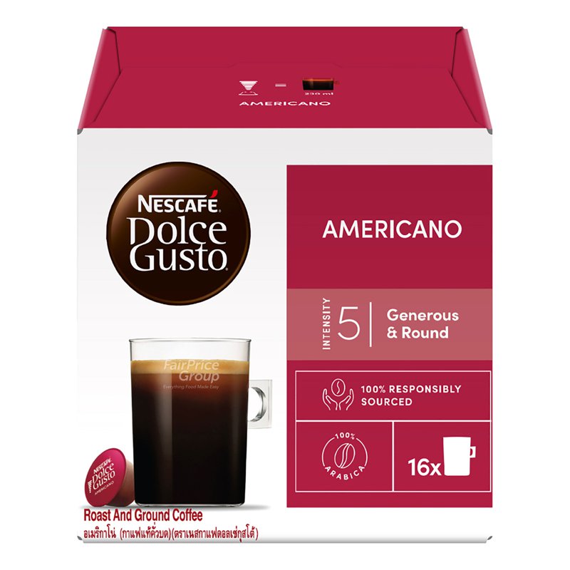Nescafe Dolce Gusto Beverage Capsules - Americano 16 per pack