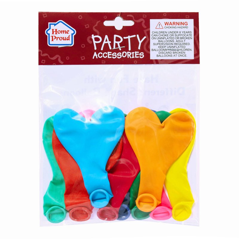 HomeProud Party Balloons - Heart Shape 10 per pack