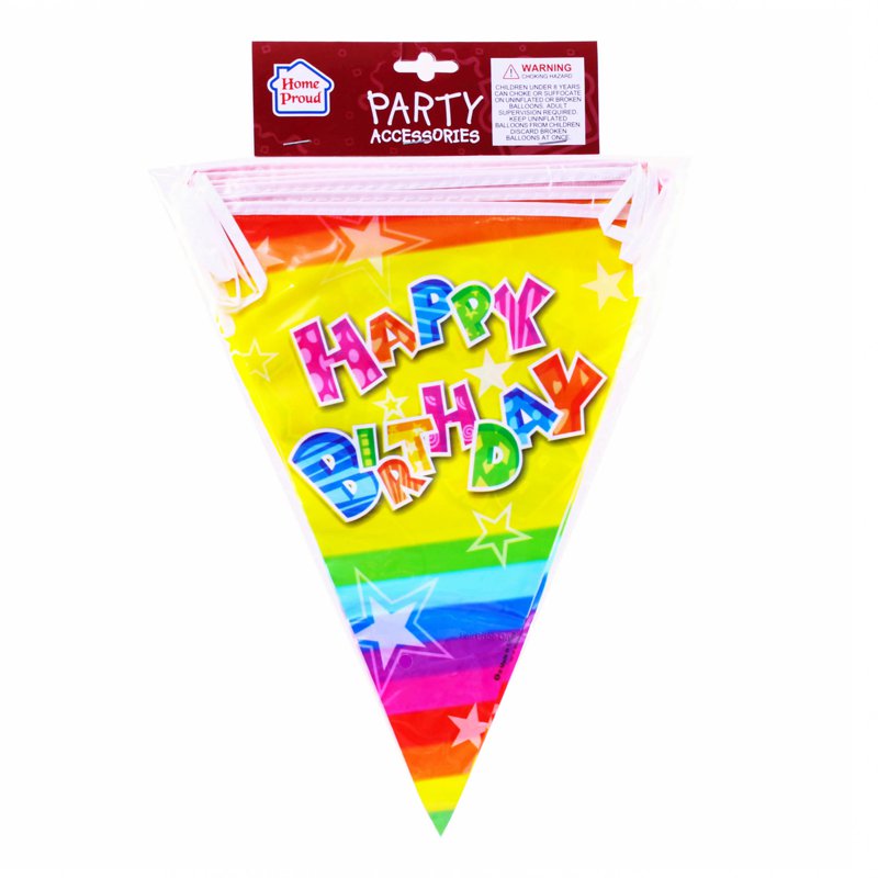 HomeProud Party Accessories - 30cm Banner (Assorted) 1 per pack