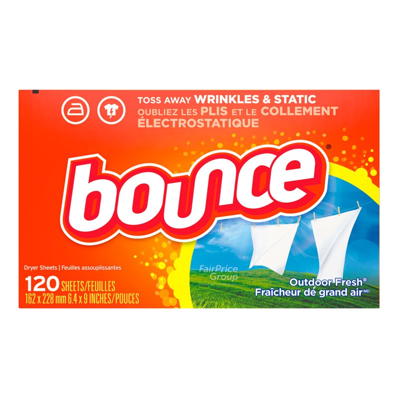 Bounce Dryer Sheets - Outdoor Fresh 120 per pack
