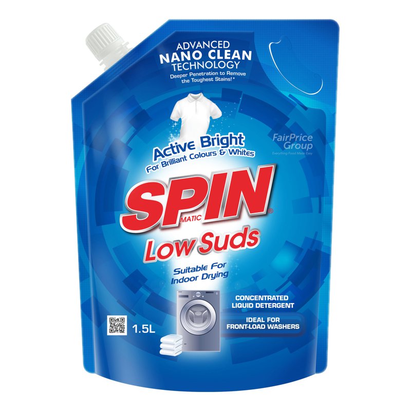 Spinmatic Low Suds Liquid Detergent Refill - Active Bright