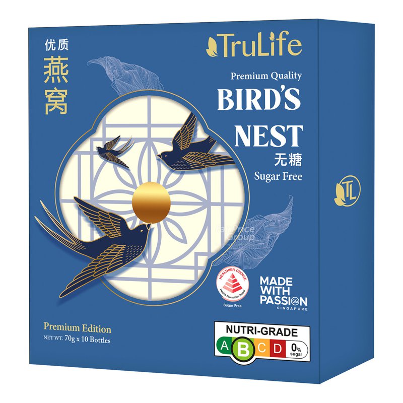 TruLife Premium Bird's Nest - Sugar Free 10 x 70g