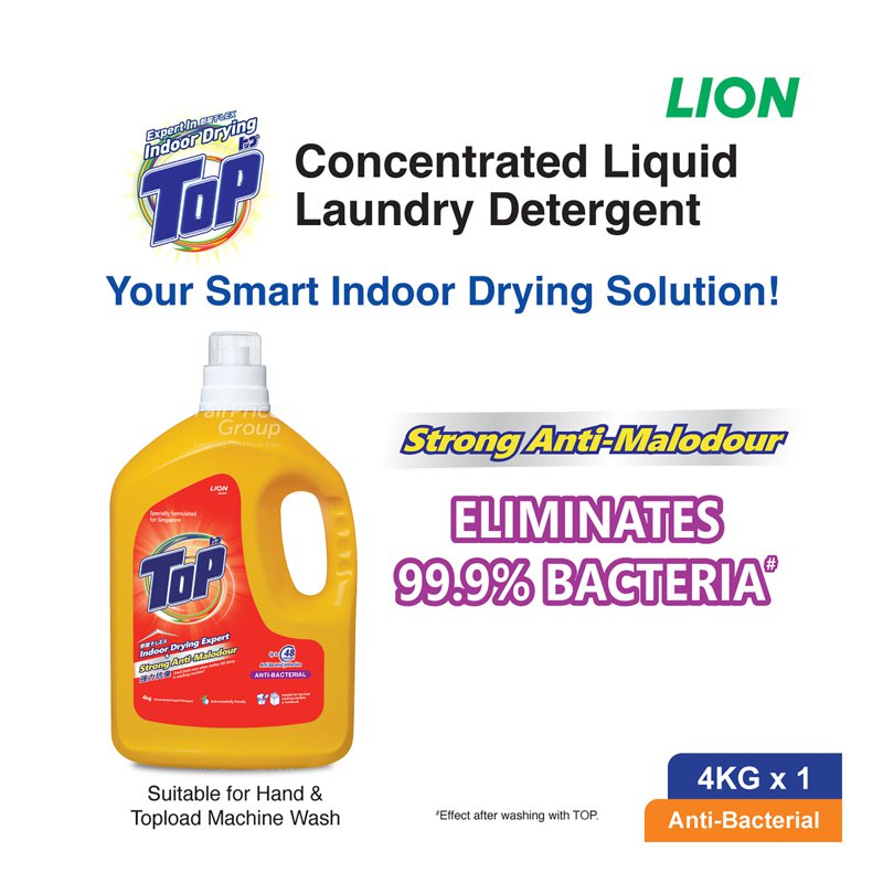 Top Concentrated Liquid Detergent Bottle - Anti-Bacterial