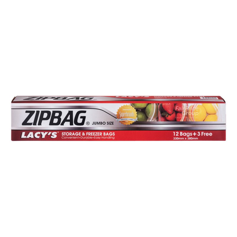 Lacy's Zipbag Storage & Freezer Bags - Jumbo 15 per pack