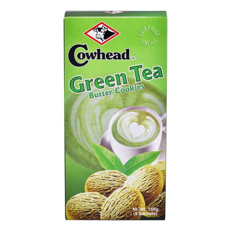 Cowhead Butter Cookies - Green Tea (9 per pack)