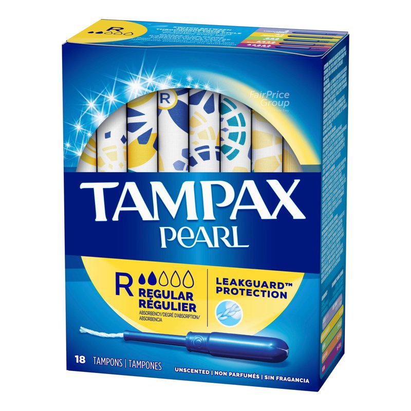 Tampax Pearl Tampons - Regular (Unscented) 18 per pack