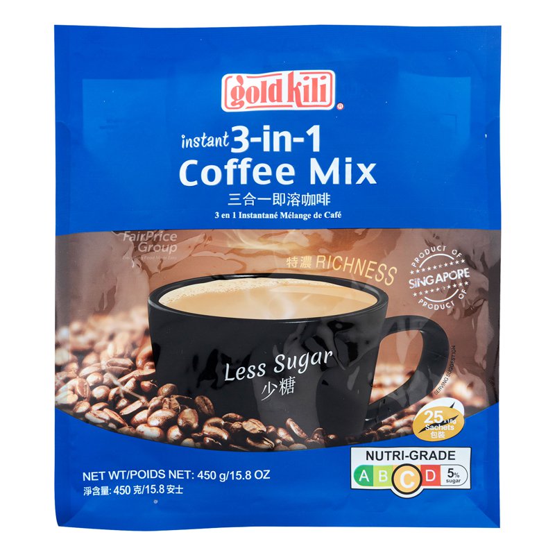 Goldkili Gold Kili 3 In 1 Instant Coffee - Less Sugar