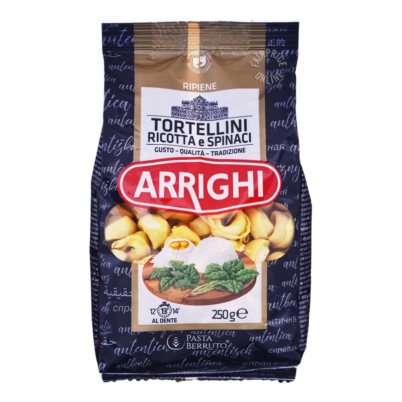 Arrighi Tortellini Pasta - Ricotta Cheese Spinach 250g