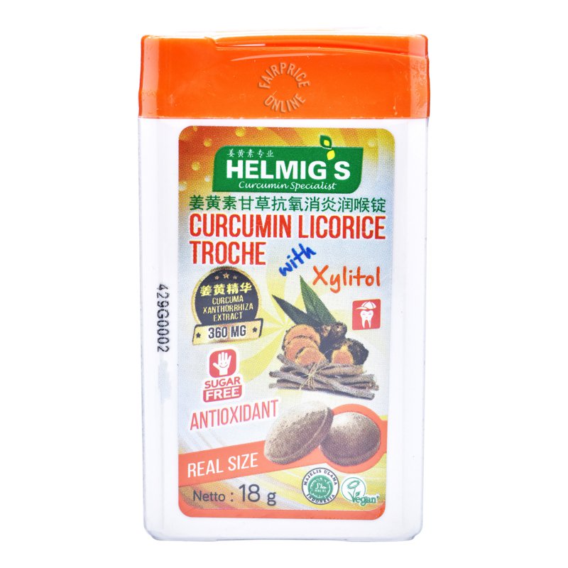 Helmig'S Curcumin Troche Lozenges - Licorice