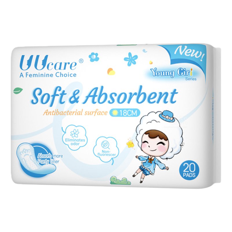 UU Care Young Girl Antibacterial Panty Liner - 180mm 20 per pack